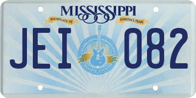 MS license plate JEI082