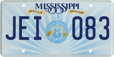 MS license plate JEI083
