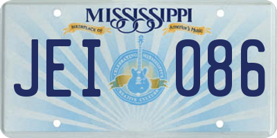MS license plate JEI086
