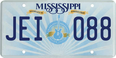 MS license plate JEI088