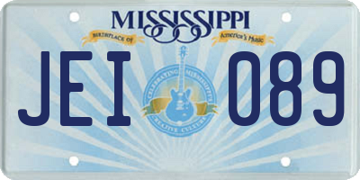 MS license plate JEI089