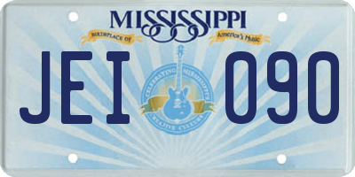 MS license plate JEI090