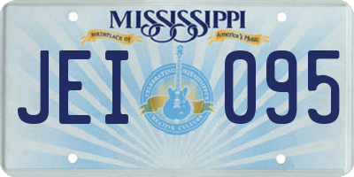 MS license plate JEI095