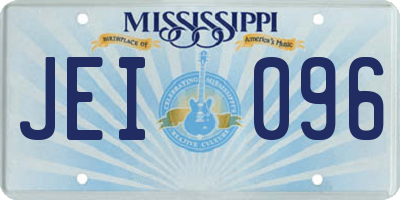 MS license plate JEI096