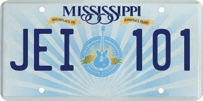 MS license plate JEI101