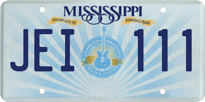 MS license plate JEI111