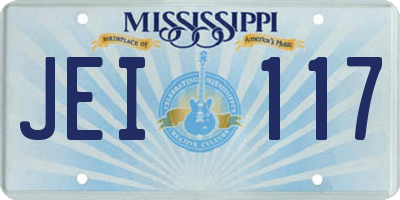 MS license plate JEI117
