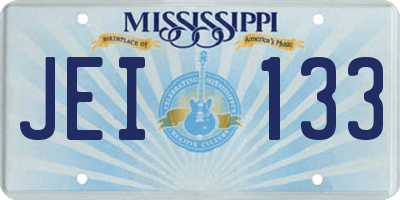 MS license plate JEI133