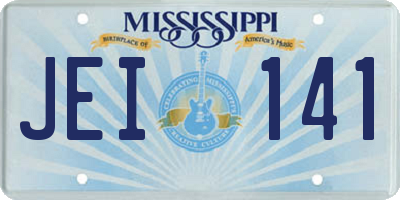 MS license plate JEI141