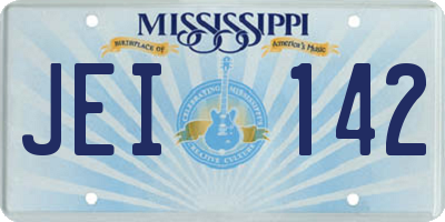 MS license plate JEI142