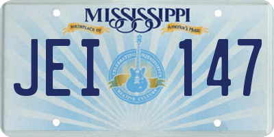 MS license plate JEI147