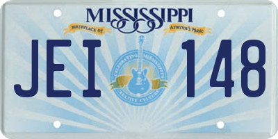 MS license plate JEI148