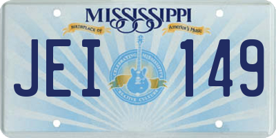 MS license plate JEI149