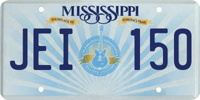 MS license plate JEI150