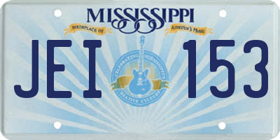MS license plate JEI153