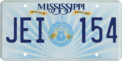 MS license plate JEI154