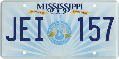 MS license plate JEI157