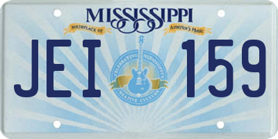MS license plate JEI159