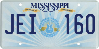 MS license plate JEI160