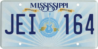 MS license plate JEI164