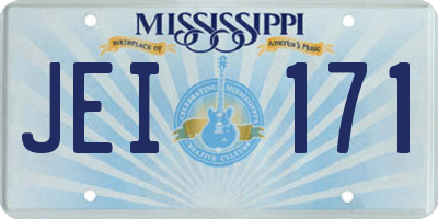 MS license plate JEI171