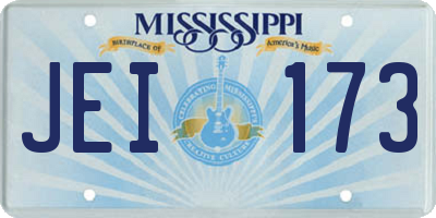 MS license plate JEI173