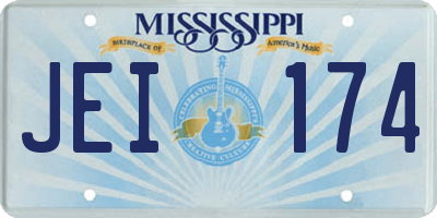 MS license plate JEI174