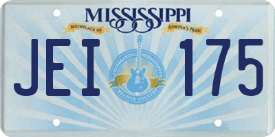 MS license plate JEI175