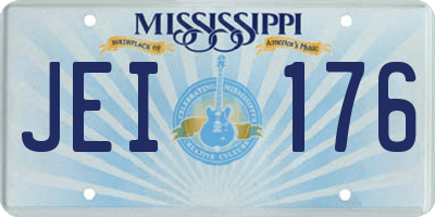 MS license plate JEI176