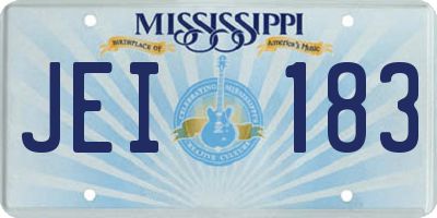 MS license plate JEI183