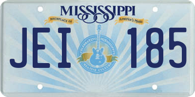 MS license plate JEI185