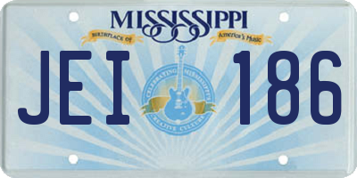 MS license plate JEI186