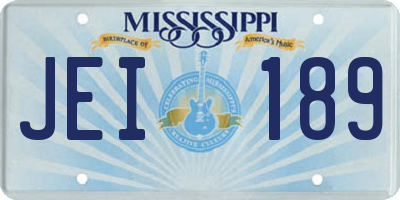 MS license plate JEI189