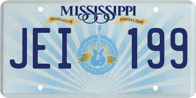 MS license plate JEI199