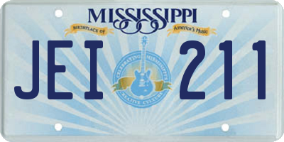 MS license plate JEI211
