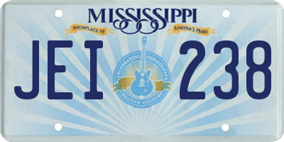 MS license plate JEI238