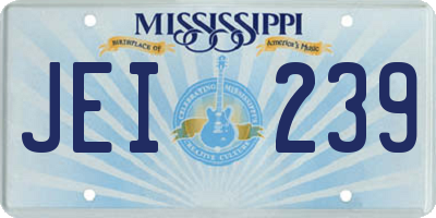 MS license plate JEI239