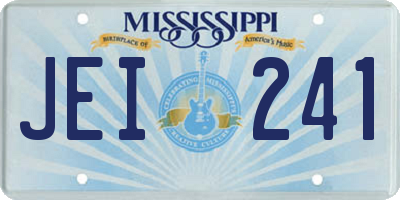 MS license plate JEI241