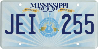 MS license plate JEI255