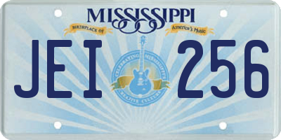 MS license plate JEI256