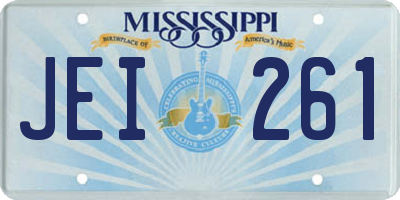 MS license plate JEI261