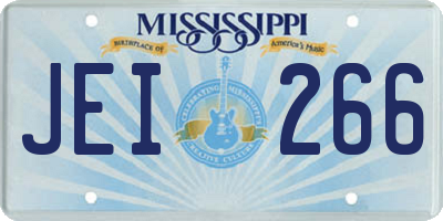 MS license plate JEI266