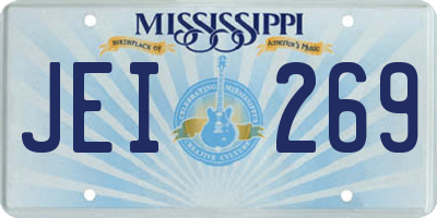 MS license plate JEI269