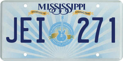 MS license plate JEI271