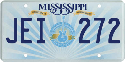 MS license plate JEI272