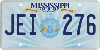 MS license plate JEI276