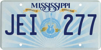 MS license plate JEI277