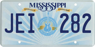 MS license plate JEI282