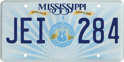 MS license plate JEI284
