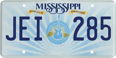 MS license plate JEI285